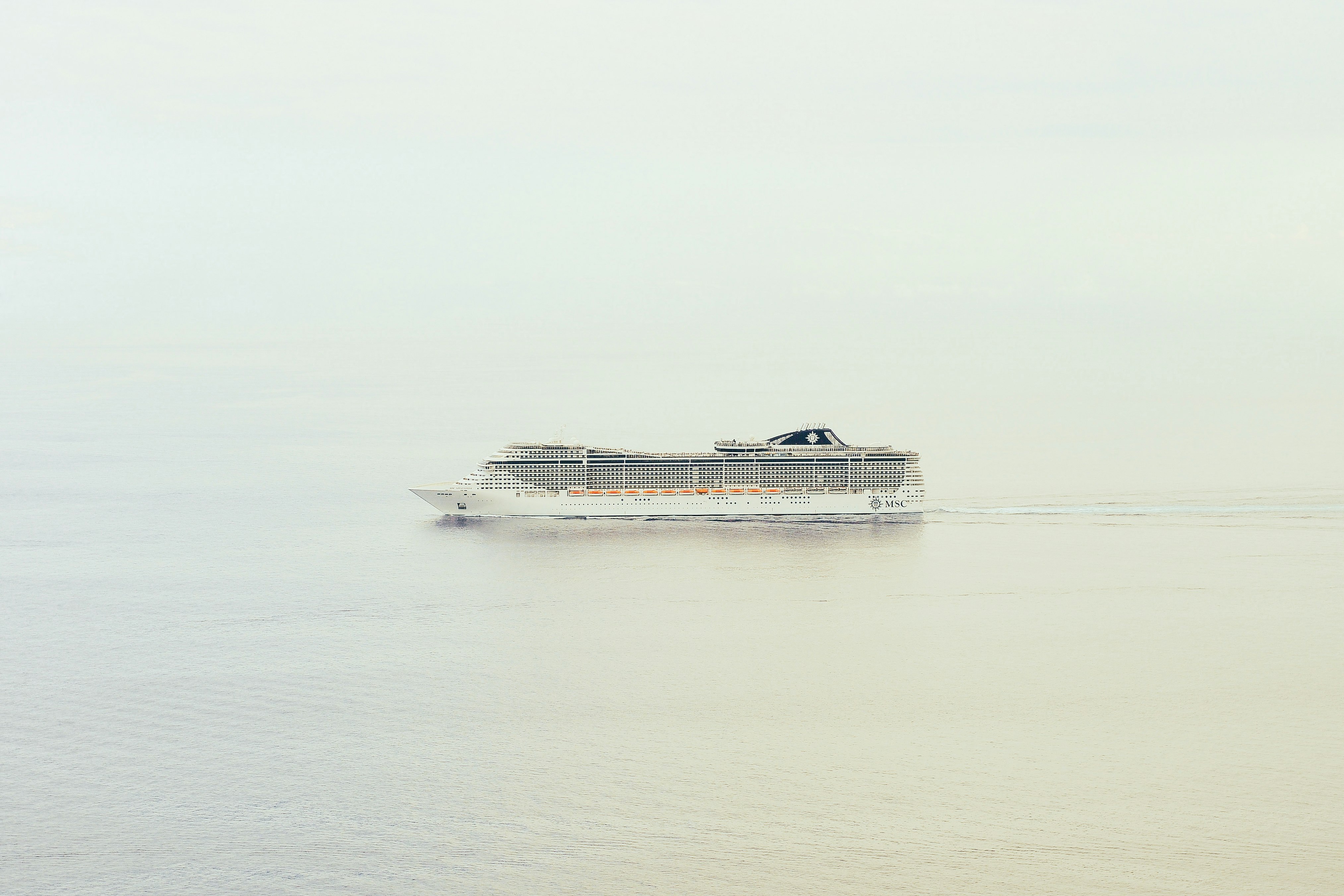 cruise ship on body of water